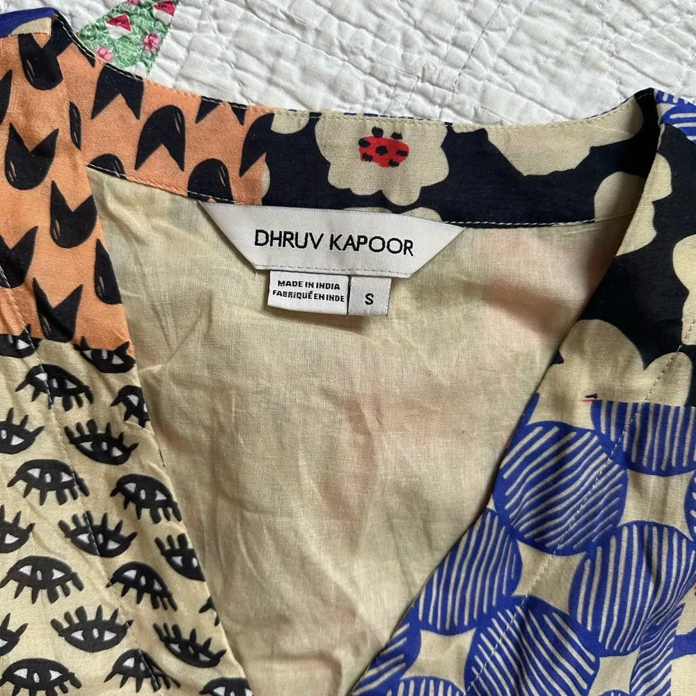 Anthropology Dhruv Kapoor Patchwork Tunic Dress Sz M - Picture 2 of 3